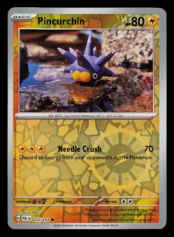 Pincurchin 072/193 Common Paldea Evolved Pokemon Reverse Holo Near Mint - Image 1