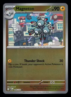 Magneton 046/132 Common Mega Evolution Pokemon Reverse Holo Near Mint - Image 1
