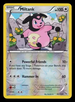 Miltank 83/106 Uncommon Flashfire Pokemon Reverse Holo LP/MP - Image 1