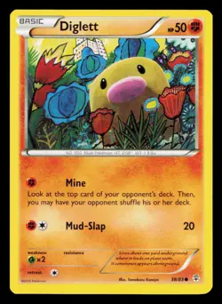 Diglett 38/83 Common Generations Pokemon Damaged Dent - Image 1