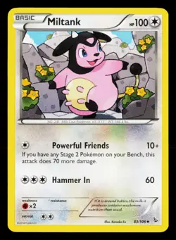 Miltank 83/106 Uncommon Flashfire Pokemon Lightly Played - Image 1