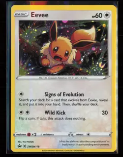 Eevee SWSH118 Holo Promo Sword & Shield Promo Pokemon Near Mint - Image 1