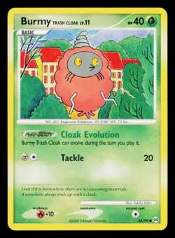 Burmy Trash Cloak 58/99 Common Arceus Pokemon Moderately Played - Image 1