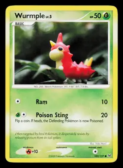 Wurmple 103/127 Common Platinum Pokemon Moderately Played - Image 1