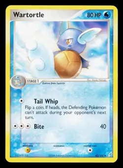 Wartortle 43/100 Uncommon Crystal Guardians Pokemon Moderately Played - Image 1