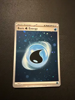 Pokemon 151 TCG Legit HD Cosmo Holo Water Energy With Swirl - Image 2