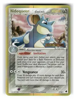Nidoqueen 7/101 Rare Dragon Frontiers Pokemon Reverse Holo Lightly Played - Image 1