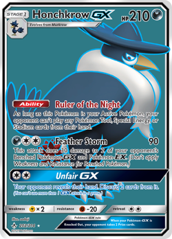Honchkrow GX 202/214 UNB Ultra Rare Pokemon Holo NM/M 2019 - Image 4