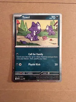 Pokemon Chaos Rising Toxel #78 Black Star Promo Cosmo Holo Pattern NM - Image 1