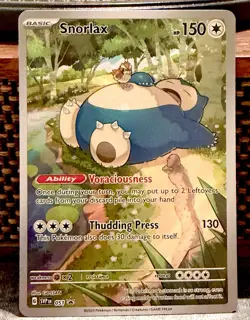 2023 Pokemon 151 Snorlax SVP 051 Black Star Promo Full Art Holo NM - Image 1