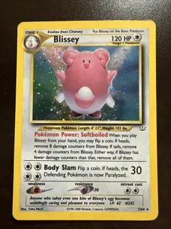 Blissey 2/64 Holo HP Pokemon TCG Neo Revelation WOTC - Image 1