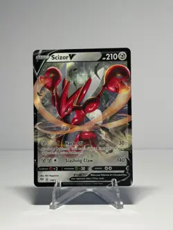 SCIZOR V 118/189 V RARE DARKNESS ABLAZE POKEMON NEAR MINT - Image 2