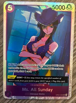 Ms. All Sunday OP04-064 SR - One Piece TCG Near-Mint Foil English Nico Robin - Image 1