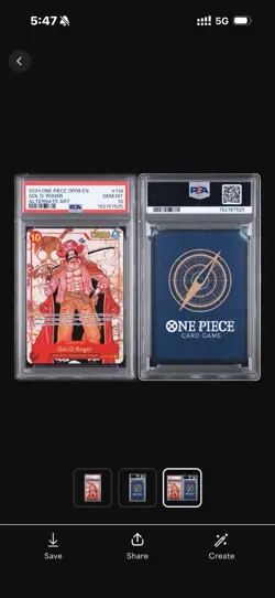One Piece: Gol.D.Roger OP09-118 Alternate Art English PSA 10 - Image 3