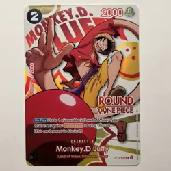 Monkey D. Luffy Round 1 One Piece Promo NM English - Image 1