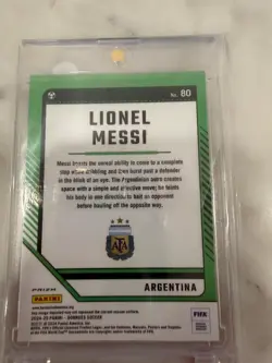 2024-25 Donruss Optic FIFA Lionel Messi Velocity Prizm Argentina Soccer Card #80 - Image 2