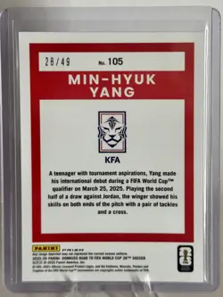 2025-26 Donruss Optic South Korea Lot Heung-Min Son /199 Min-Hyuk Yang /49 SP - Image 5