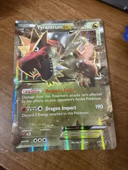 Pokemon TCG Tyrantrum EX Black Star Promos Holo Card XY70 - Image 1