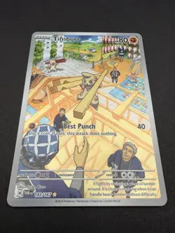Pokemon TCG Timburr 183/167 Illustration Rare Holo Twilight Masquerade Card - Image 1