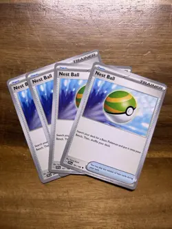 4x Nest Ball 181/198 Scarlet & Violet Base Set Playset NM Pokemon Card - Image 1