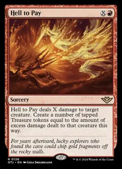 1x Hell to Pay - Foil NM Eng MTG - Outlaws Thunder Junction - Image 1