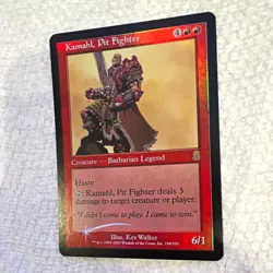 Magic the Gathering Kamahl, Pit Fighter Deckmaster Foil #198/350 -with cutline - Image 1