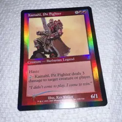 Magic the Gathering Kamahl, Pit Fighter Deckmaster Foil #198/350 -with cutline - Image 2