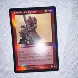 Magic the Gathering Kamahl, Pit Fighter Deckmaster Foil #198/350 -with cutline - Image 3