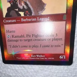 Magic the Gathering Kamahl, Pit Fighter Deckmaster Foil #198/350 -with cutline - Image 5