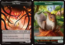1x The Void // Squirrel Double-Sided Token MTG - Marvel Super Heroes - NM-Mint - Image 1