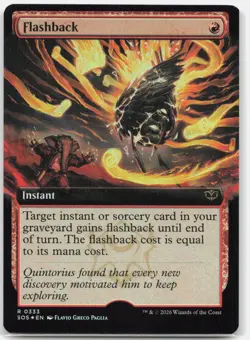 Flashback (Extended Art) 333 FOIL No Stamp ERROR Secrets of Strixhaven MTG NM - Image 1