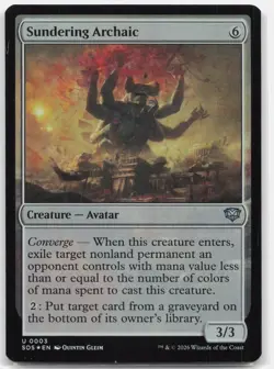 Sundering Archaic 3 FOIL UC Secrets of Strixhaven Magic: The Gathering NM - Image 1