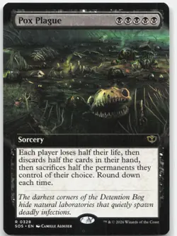 Pox Plague (Extended Art) 328 R Normal Secrets of Strixhaven MTG NM - Image 1