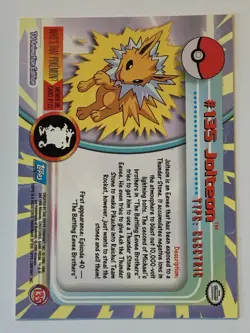 2000 Topps Pokemon TV #135 Jolteon FOIL Animation Series 3 FREE COMBINED SHIP - Image 2