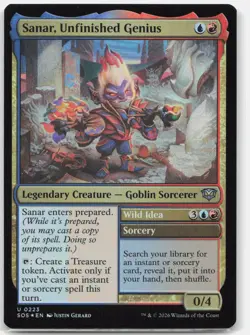 Sanar, Unfinished Genius 223 FOIL Secrets of Strixhaven Magic: The Gathering NM - Image 1