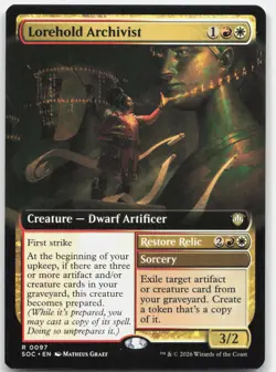 Lorehold Archivist Extended Art 97 R Reg Commander Secrets of Strixhaven MTG NM - Image 1