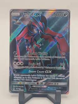 Pokemon TCG Yveltal GX 124/131 Forbidden Light Full Art Holo Ultra Rare ENG - Image 1