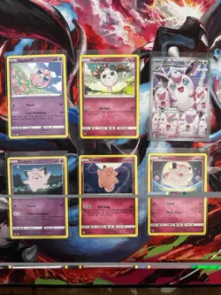Pokemon 6 Card Lot Wigglytuff Full Art Clefairy Jigglypuff NM Paldea Evolved - Image 1