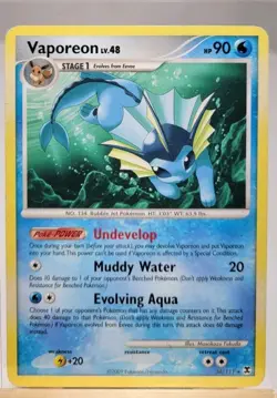 Vaporeon 34/111 Platinum Rising Rivals Pokemon TCG Card English HP - Image 1