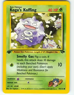 Koga's Koffing - 1st Edition - 79/132 Gym Challenge - Pokemon TCG - 2000 - Image 1