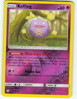 Koffing - Reverse Holo - 76/236 Cosmic Eclipse - Pokemon TCG - 2019 - Image 1