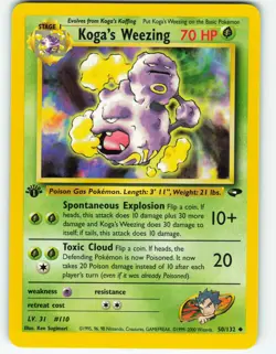 Koga's Weezing - 1st Edition - 50/132 Gym Challenge - Pokemon TCG - 2000 - Image 1