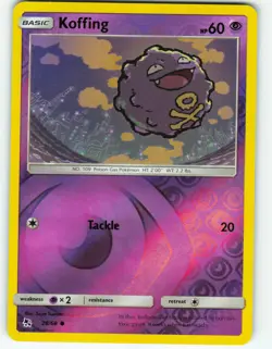 Koffing - Reverse Holo - 28/68 Hidden Fates - Pokemon TCG - 2019 - Image 1