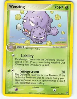 Weezing - 51/107 Deoxys - Pokemon TCG - 2005 - Image 1