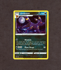 2021 Pokemon UMBREON SWSH129 BLACK STAR RARE PROMO - HOLO -NM - Image 2