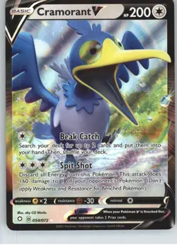 Cramorant V Shining Fates [054/072] Ultra Rare Holofoil NM Pokemon - Image 1