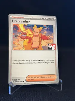 Firebreather Prize Pack Series 9 Promo Pokemon Card NM/LP 089/094 PFL - Image 1