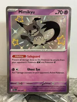 Mimikyu 160/091 Shiny Rare Paldean Fates Pokemon Near Mint - Image 1