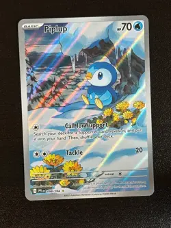 Piplup 098/094 Illustration Rare Phantasmal Flames Pokemon Holo Lightly Played - Image 1