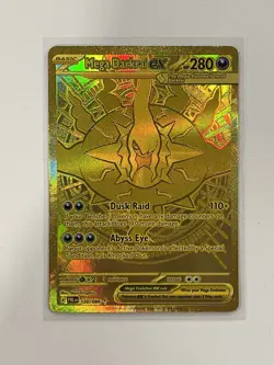 Gold Mega Darkrai EX 120/084 Mega Hyper Rare Pitch Black Pokemon TCG - Image 1
